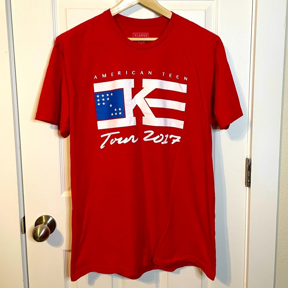Khalid ‘American Teen’ 2017 tour red graphic band tee sz XL